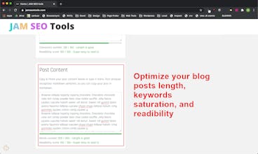 JAM SEO tools gallery image