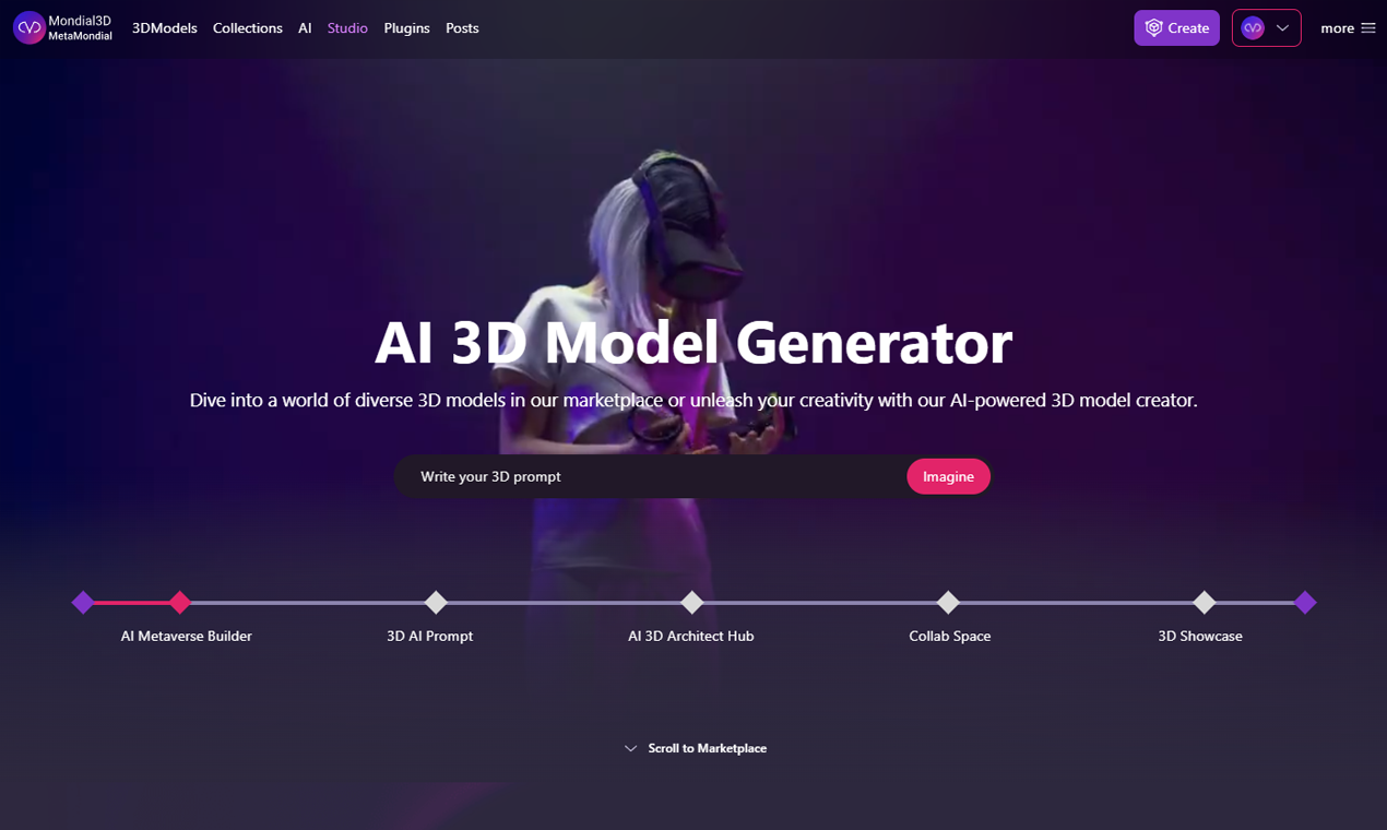 Mondial3d -AI 3D 모델 생성기 - Mondial3d : AI 파워를 가진 공예 3D 걸작 미디어 2