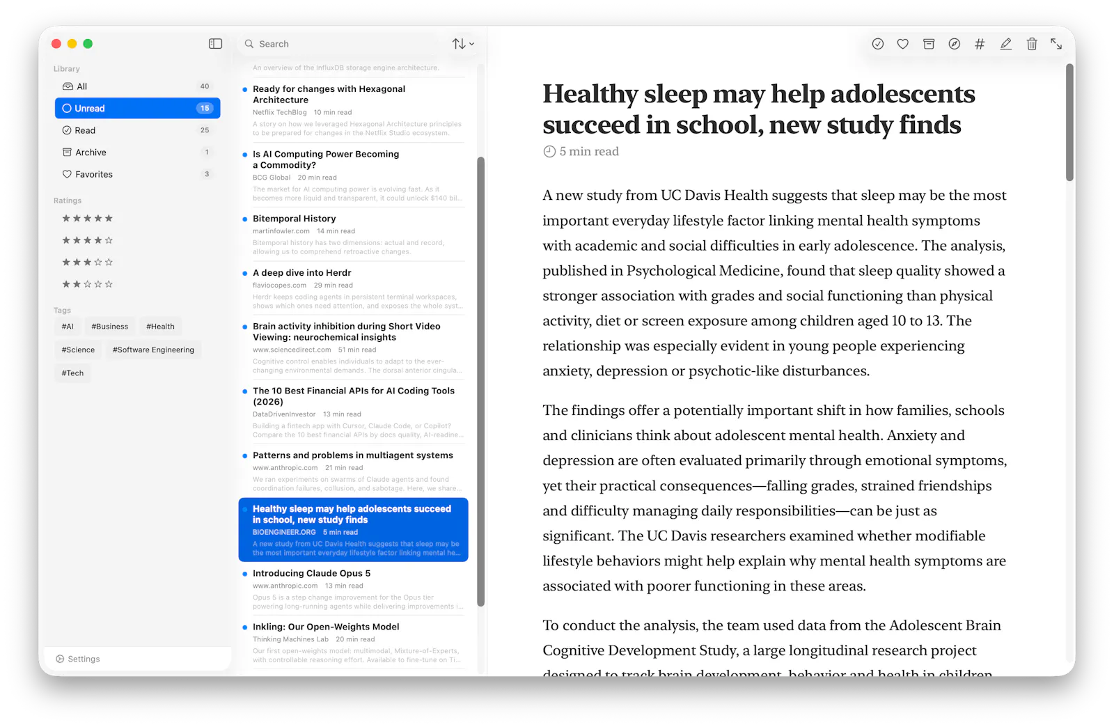 ReadControl screenshot 2