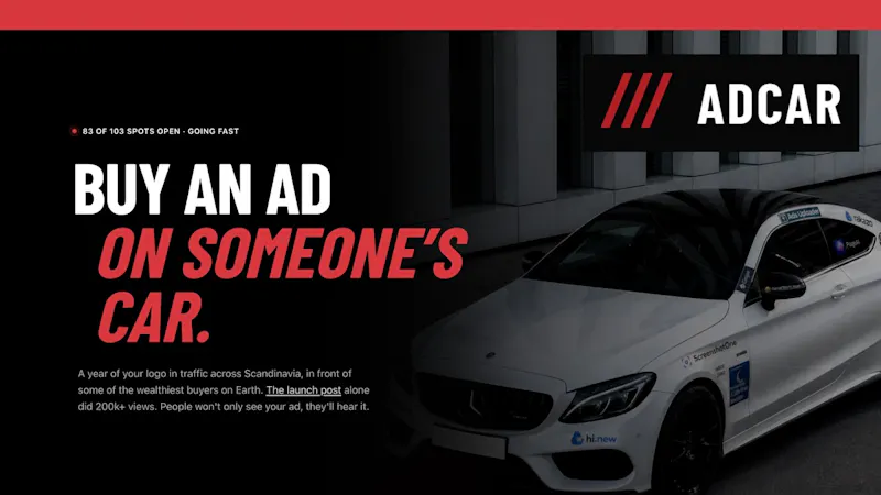 AdCar screenshot 1 (video preview)