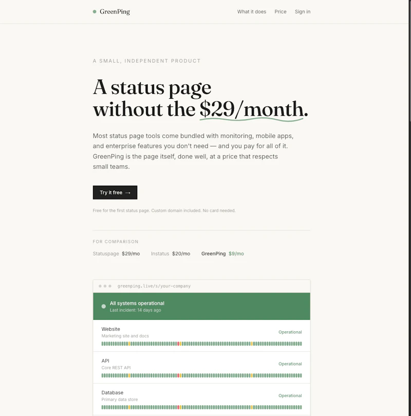 GreenPing screenshot 1