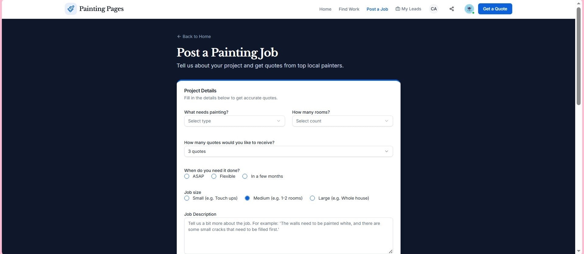 Painting Pages - Screenshot 2 showing product features and functionality