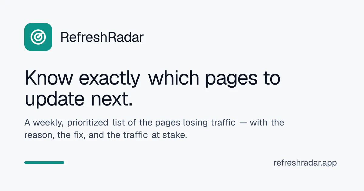 RefreshRadar gallery image