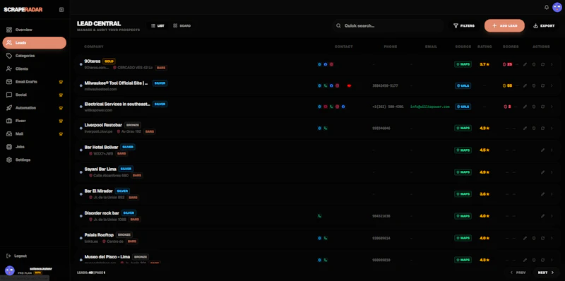 ScrapeRadar screenshot 2