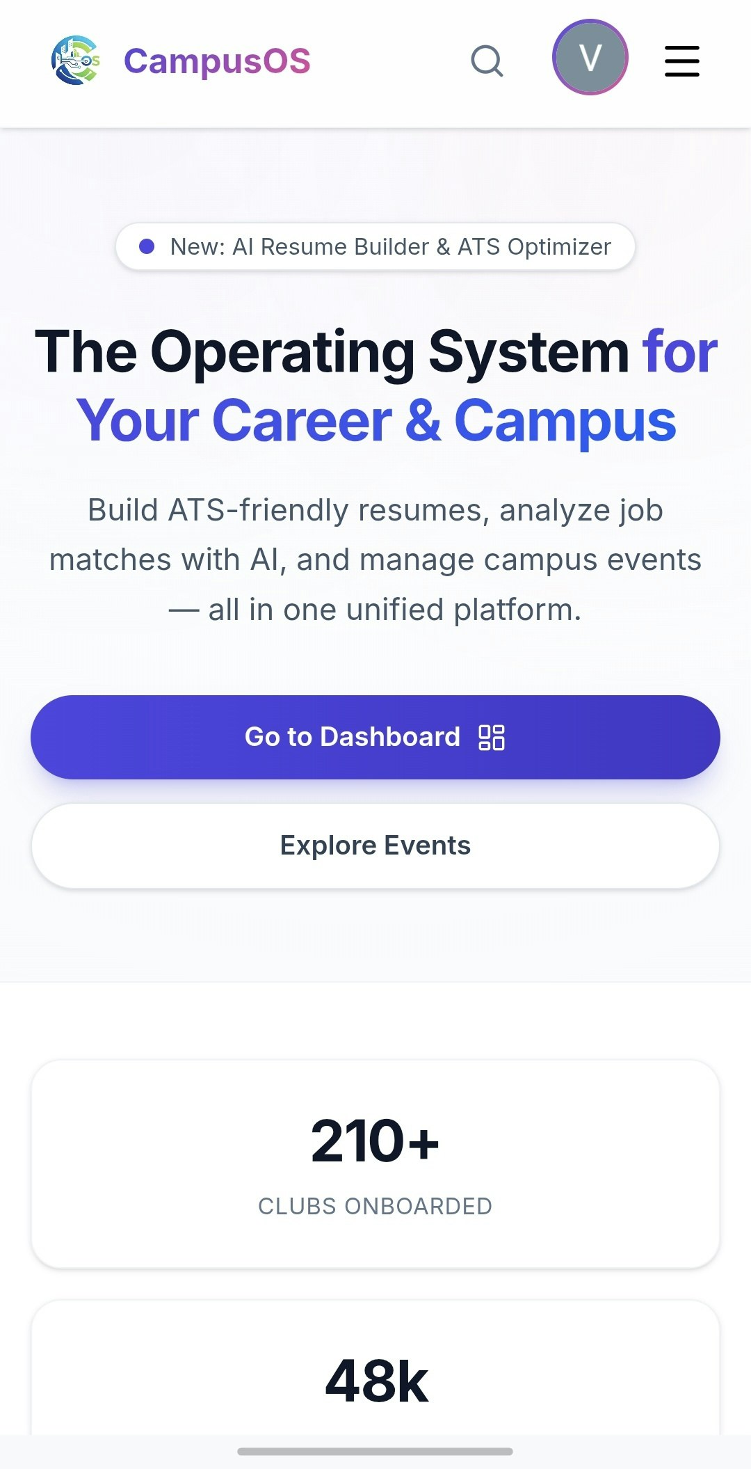 CampusOS - Main product screenshot demonstrating key features and user interface