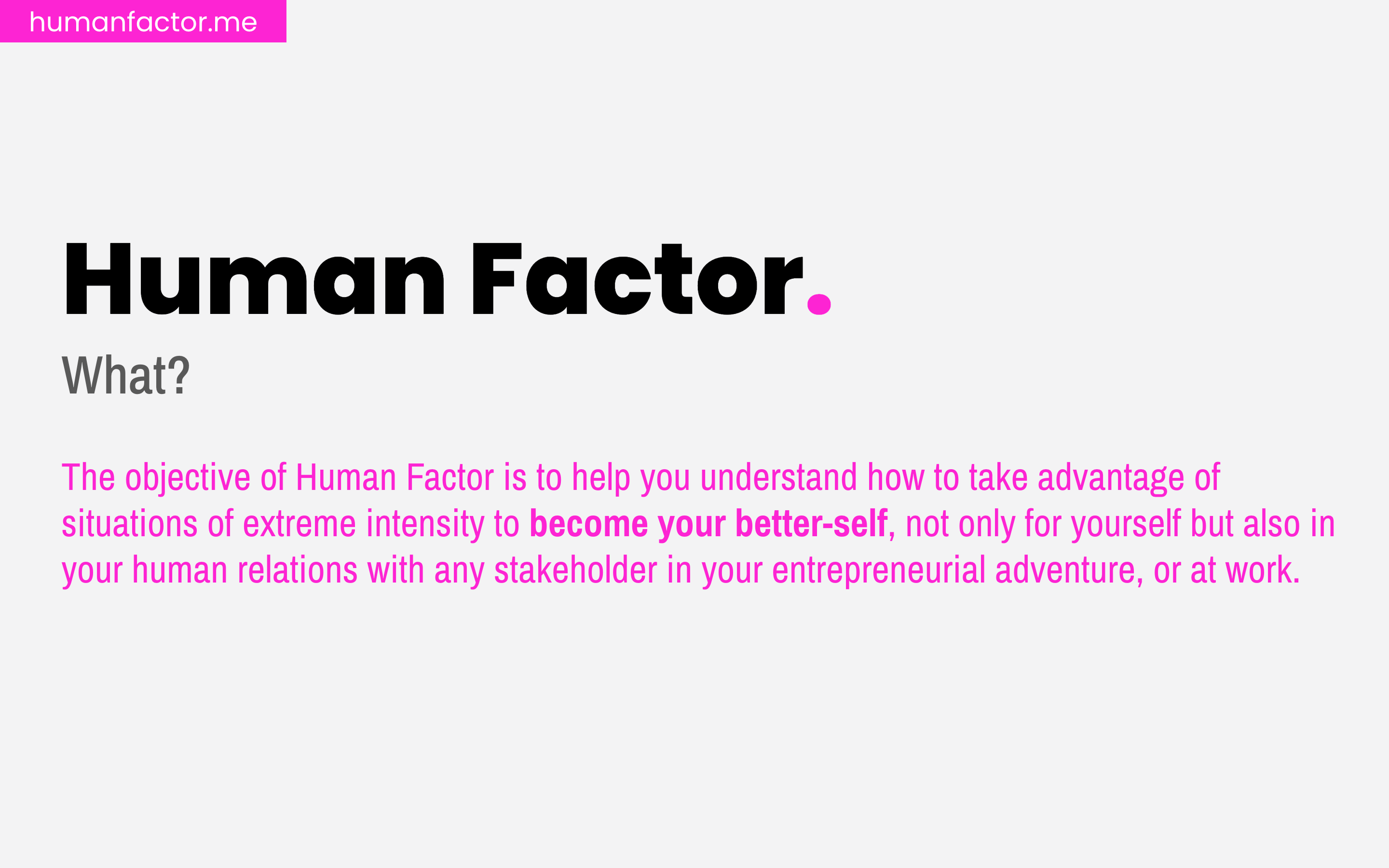 Human Factor. gallery image
