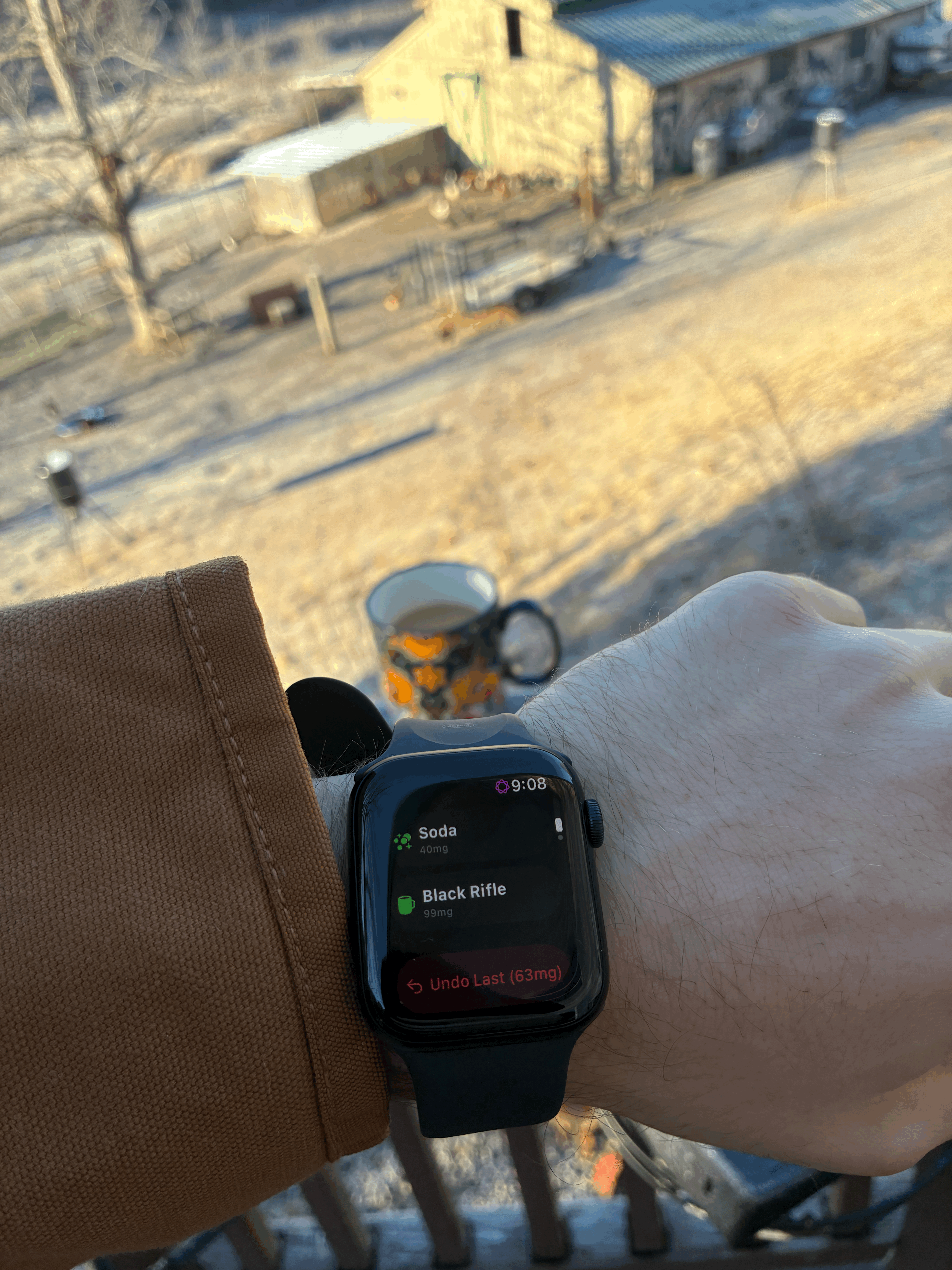 Caffeine Curfew iOS App - Screenshot 2 showing product features and functionality