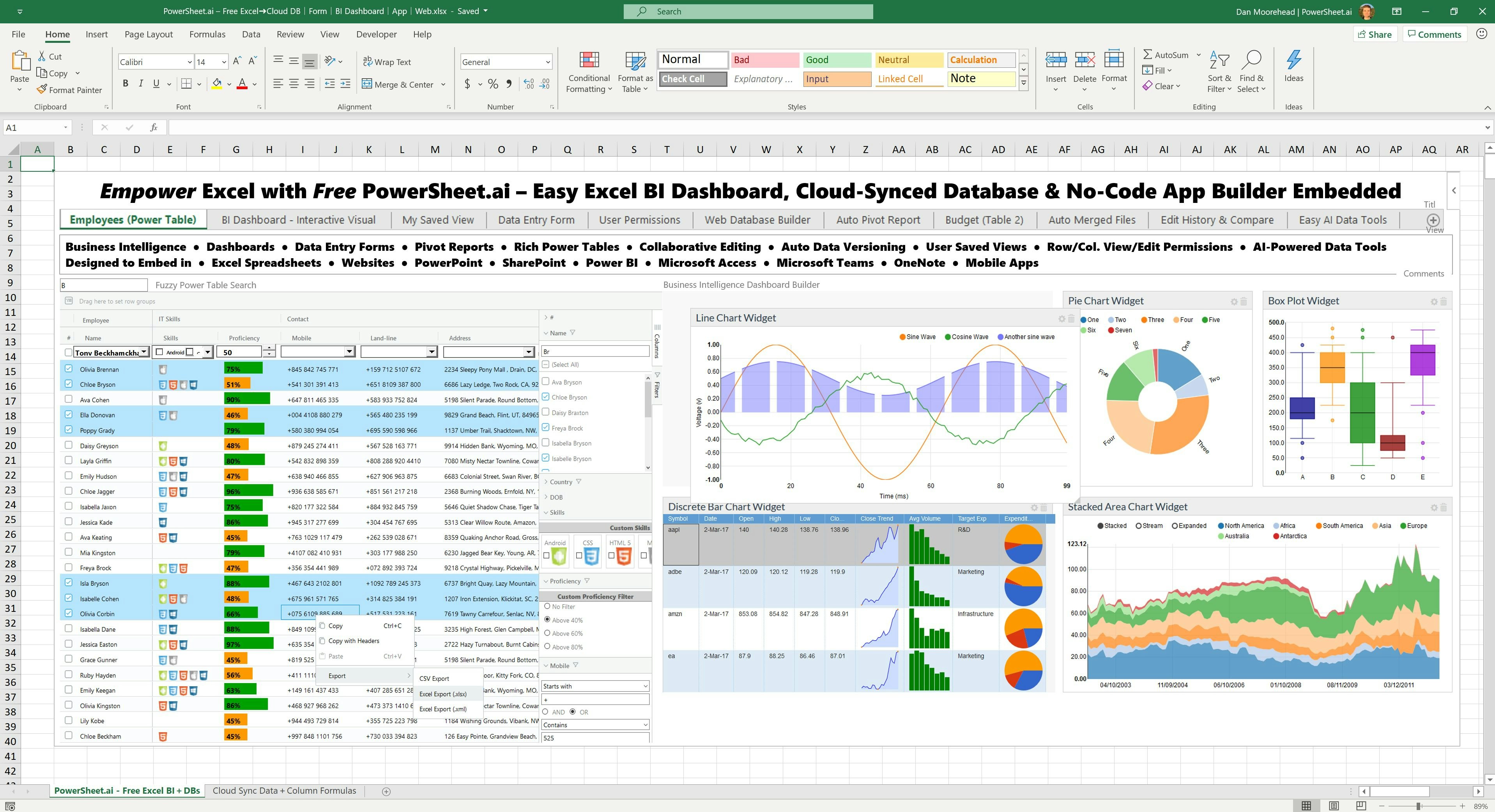 PowerSheet.ai Free No-Code Collab & Apps gallery image
