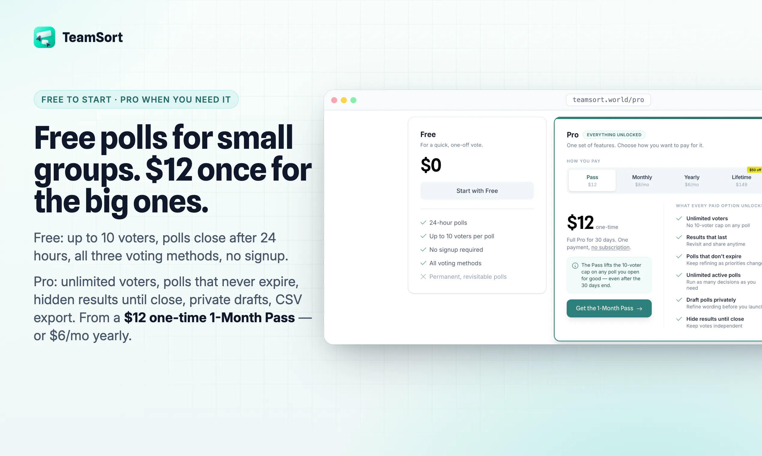 TeamSort 2.0 screenshot