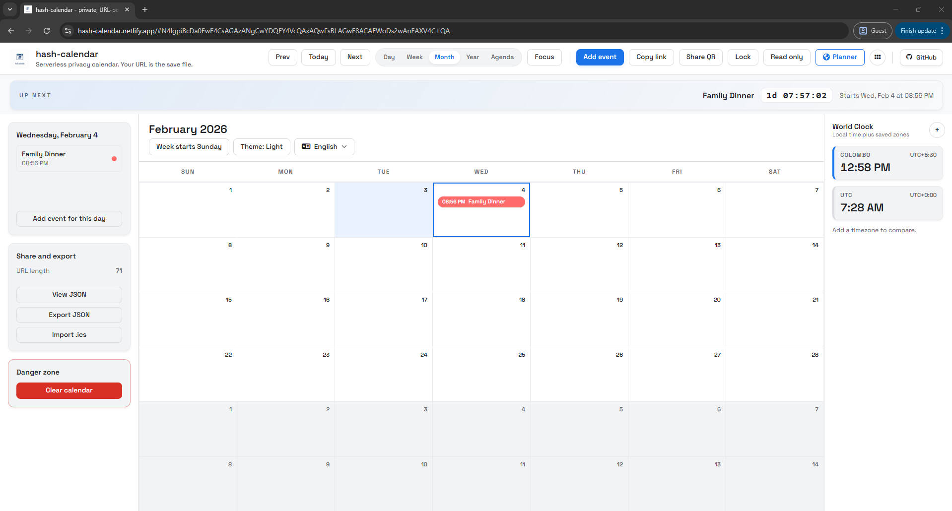 Hash Calendar gallery image