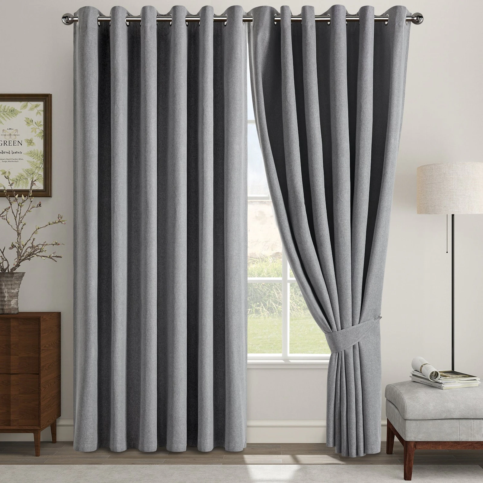 Linen Blackout Eyelet Curtains screenshot 8