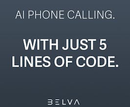 AI 通话变得触手可及 - Belva 的 AI 通话价格仅为 1 美分/分钟，现在比以往任何时候都更加实惠和方便。