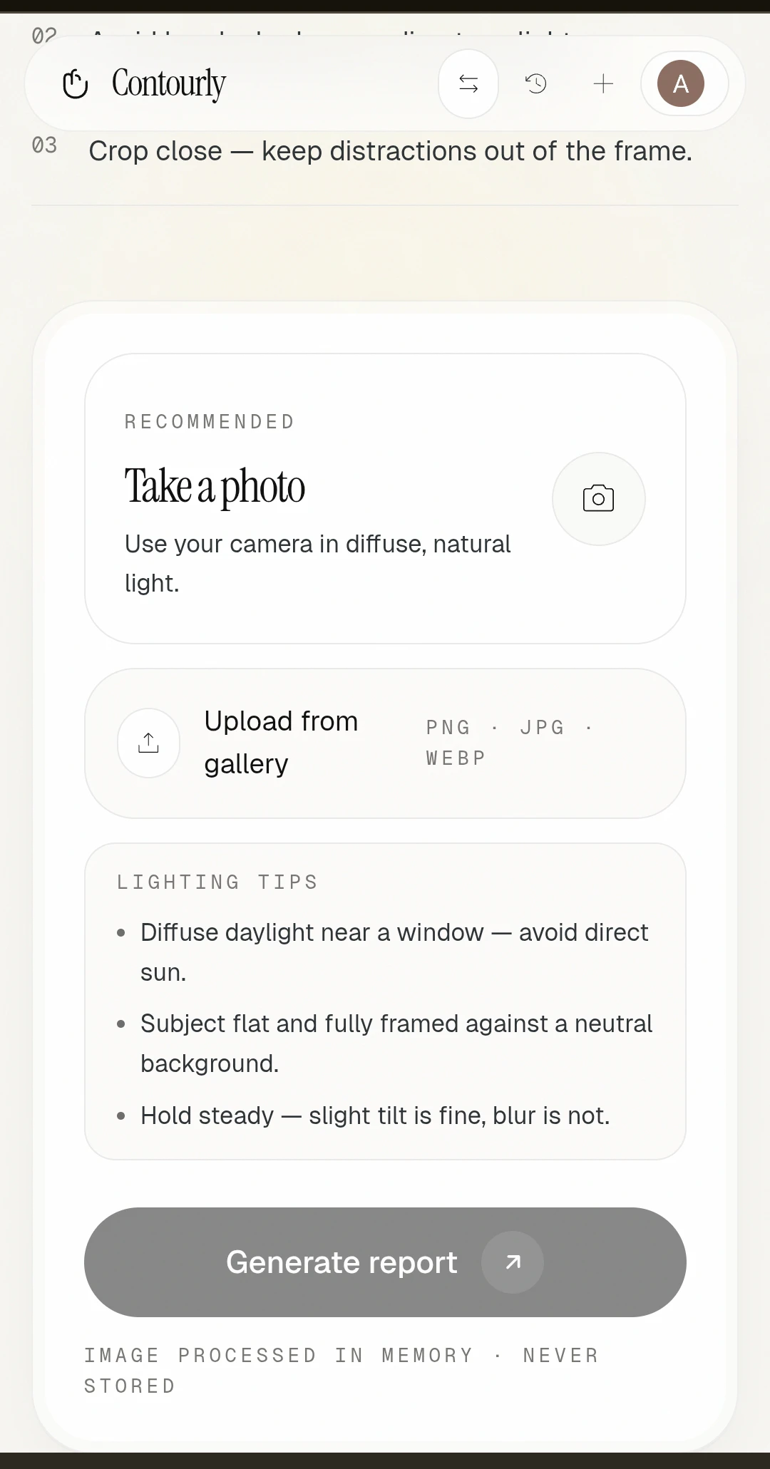 Contourly — visual pattern analysis screenshot 1