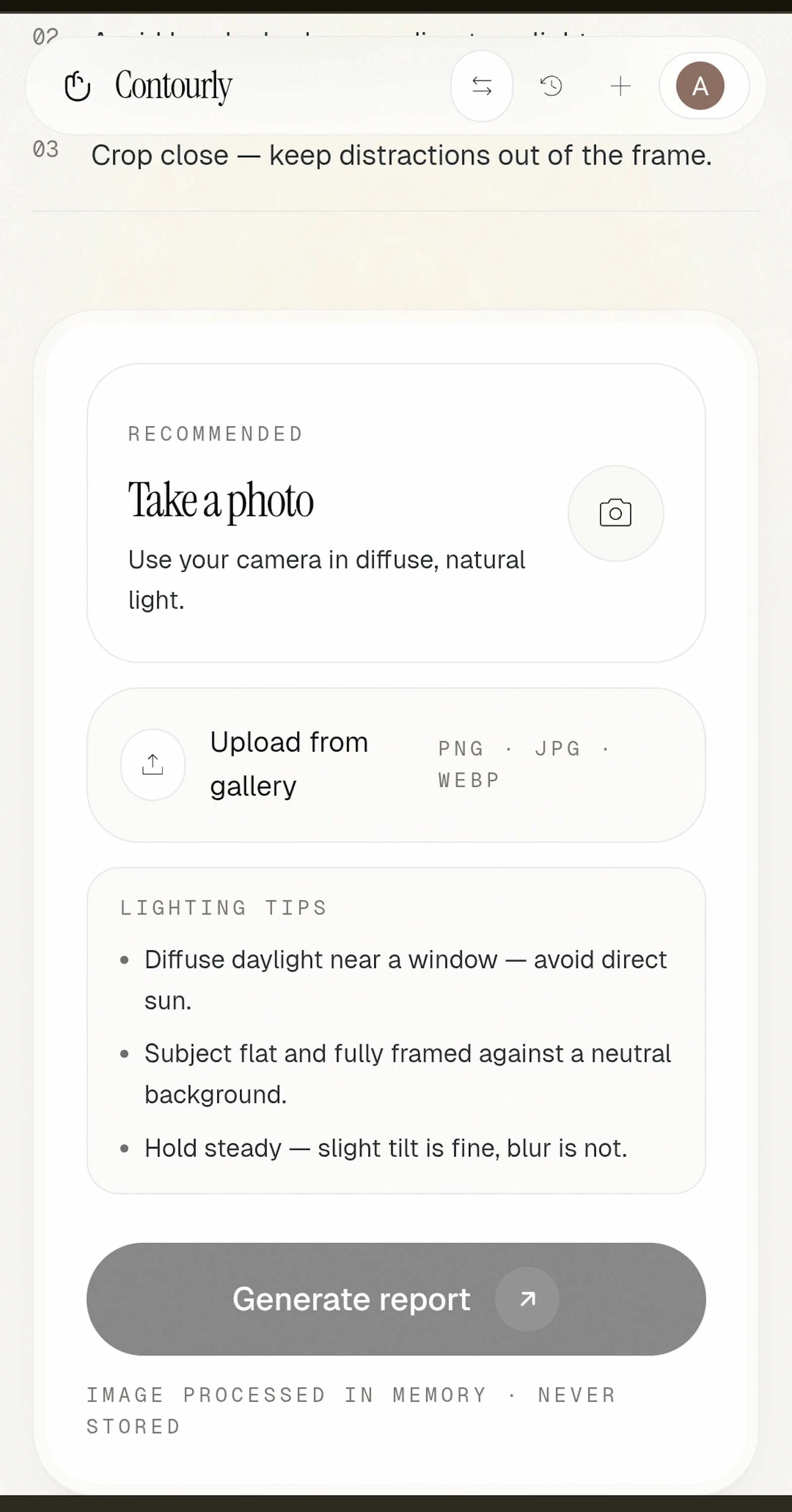 Contourly — visual pattern analysis screenshot 1