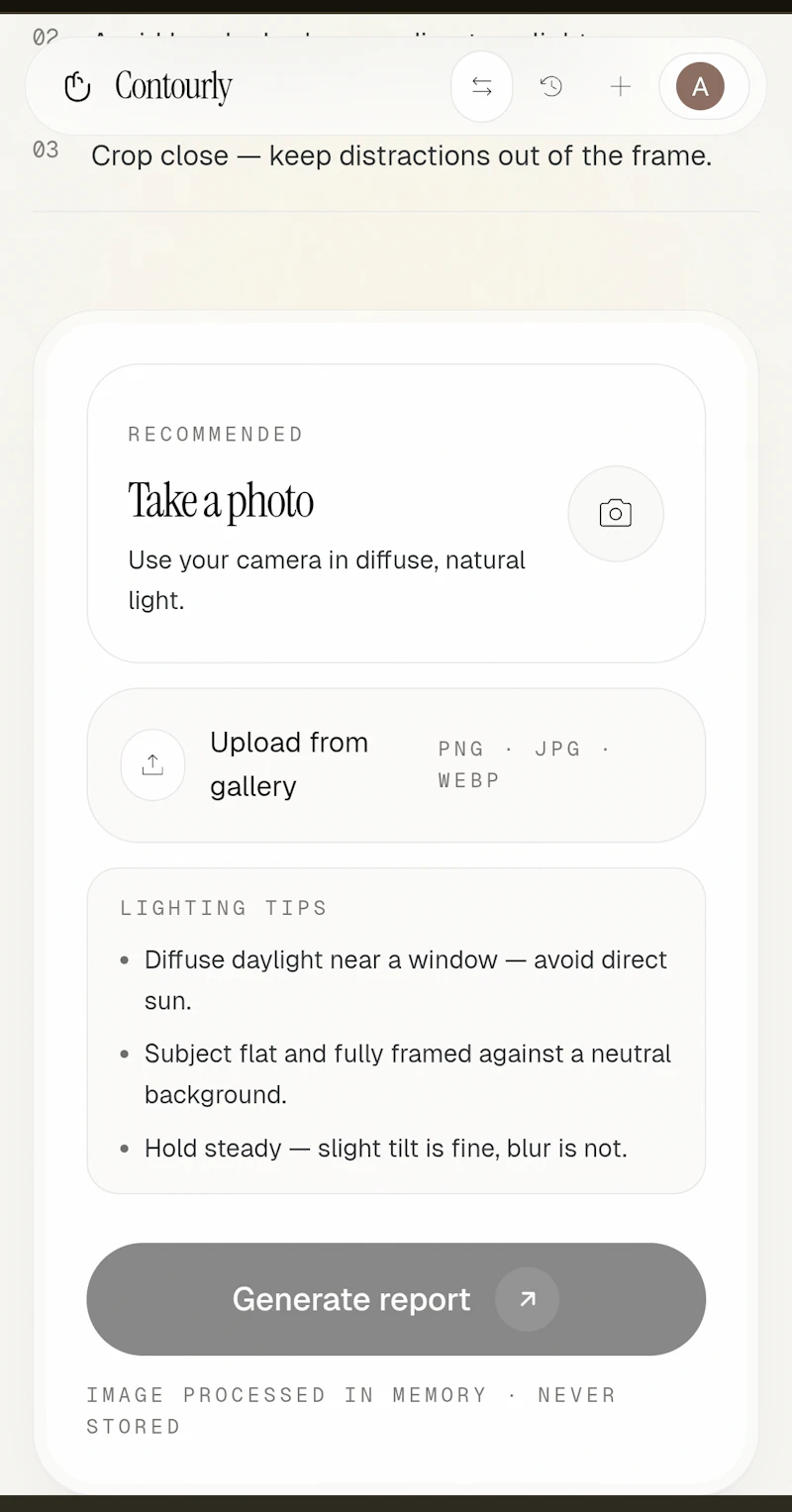 Contourly — visual pattern analysis screenshot 1