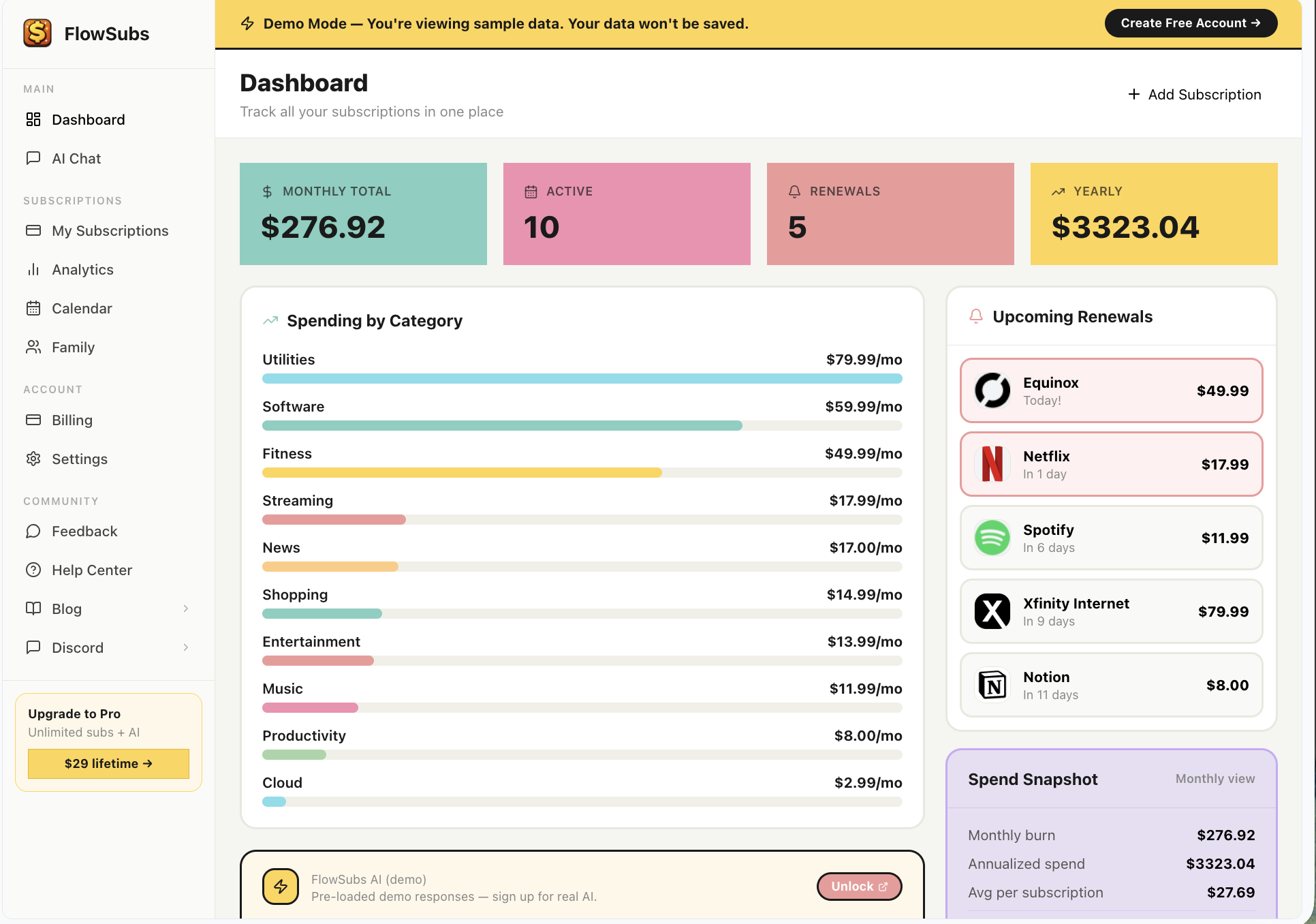 FlowSubs- Subscriptions Management - Screenshot 2 showing product features and functionality