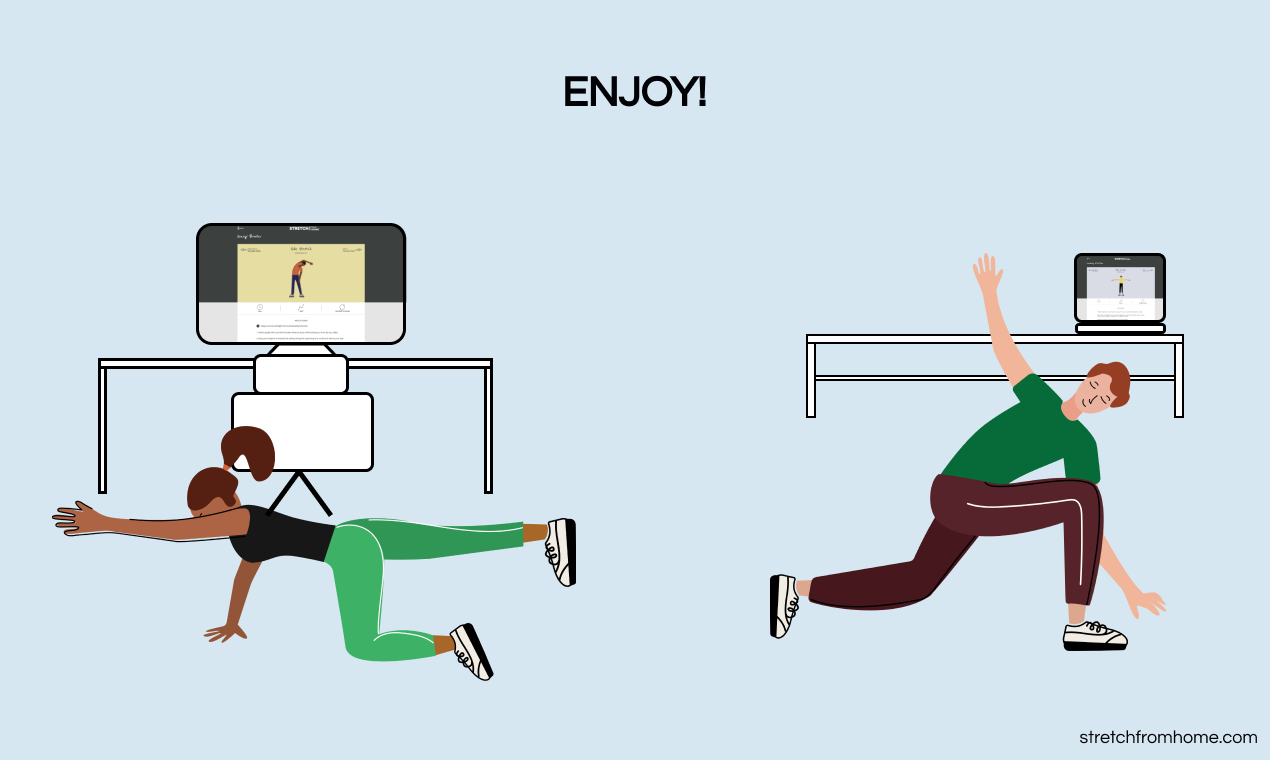 Stretch From Home Illustrated stretching routines for your home