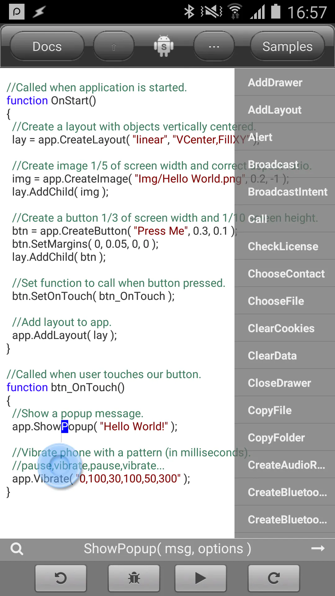 DroidScript - Mobile Coding IDE for Android gallery image