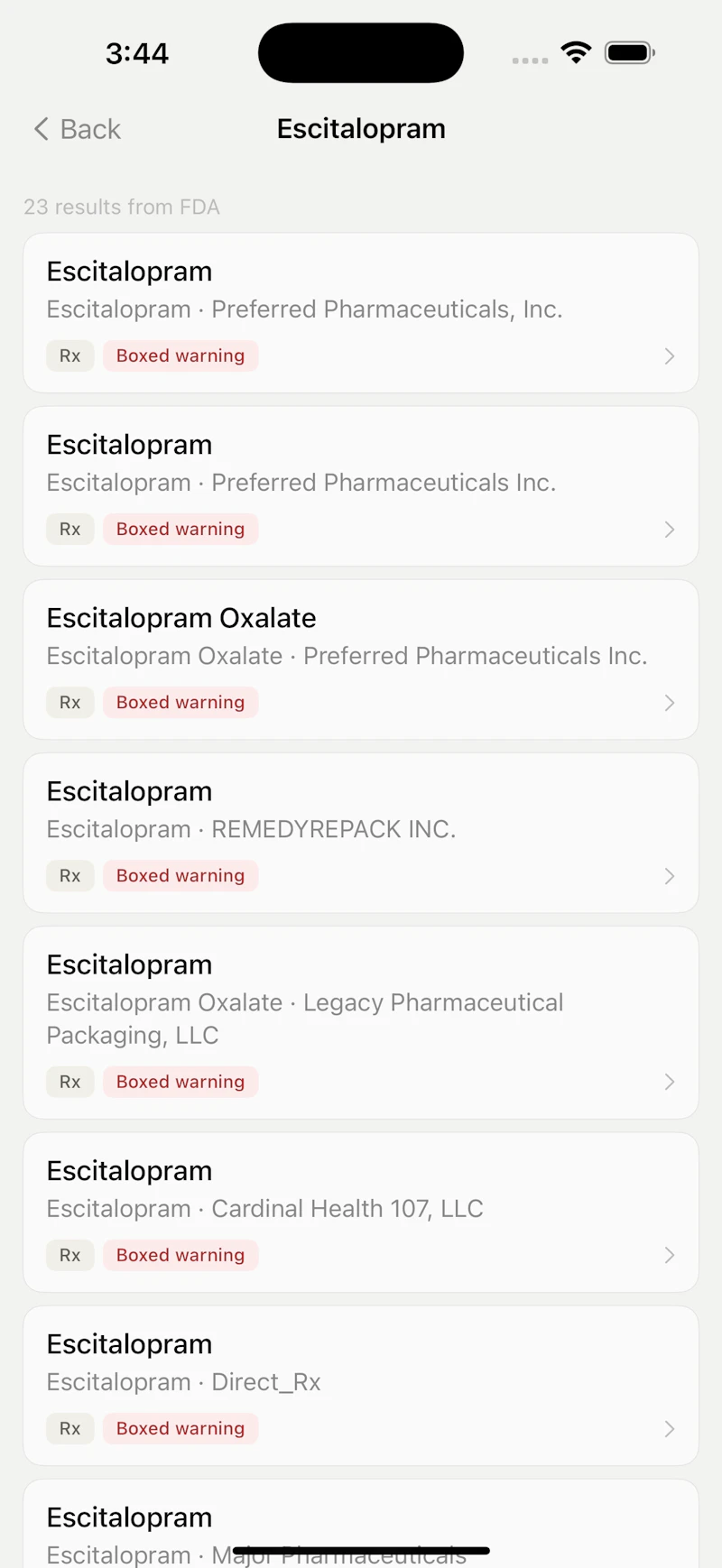 LabelMD — FDA Drug Labels Reference screenshot 3