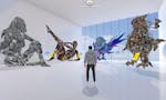 SnowX curated 3D art gallery on Spatial image