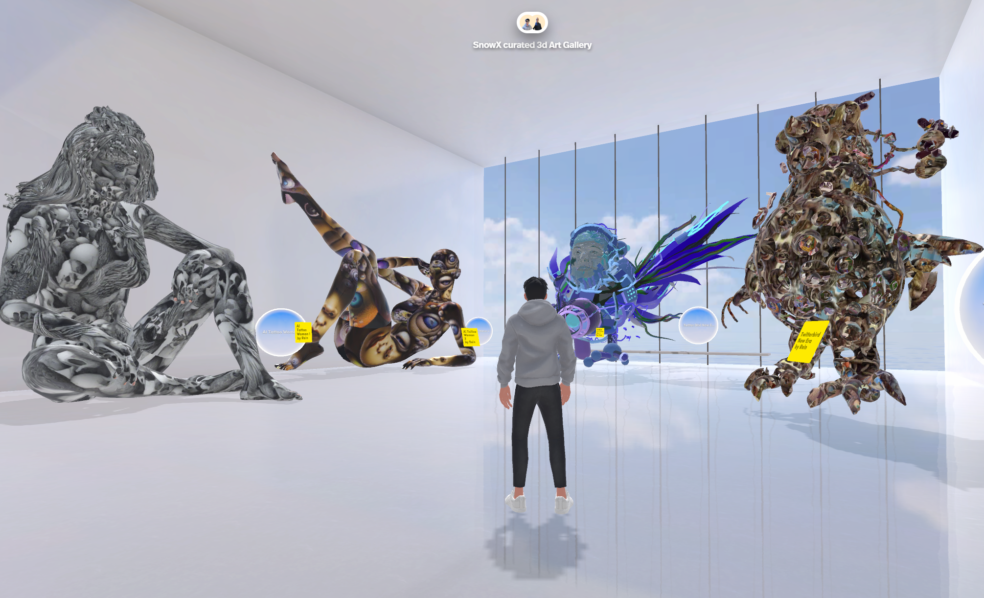 Galería de arte 3D curada de Snowx en espacial - La galería de artistas VR curada en el escritorio media 2