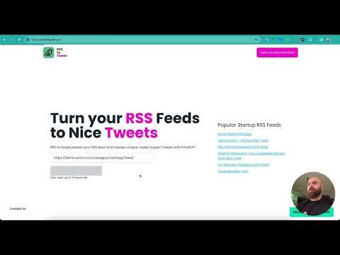 startuptile RSS to Tweet-Turn your RSS feeds into nice tweets for free