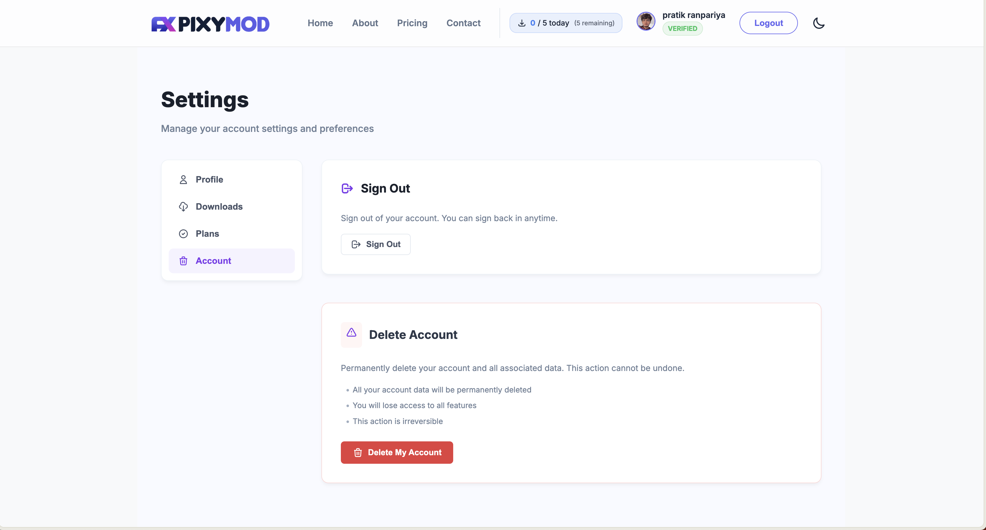 Pixymod - Screenshot 5 showing product features and functionality