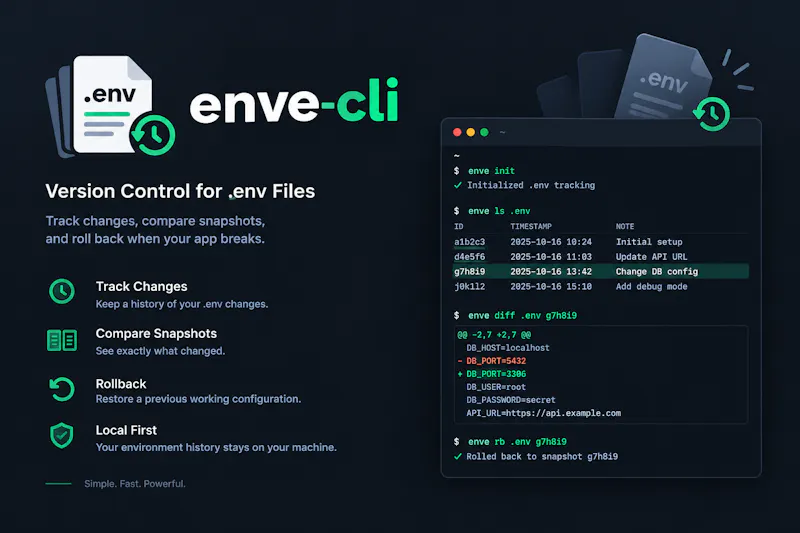 enve-cli: Version Control for .env Files screenshot 1