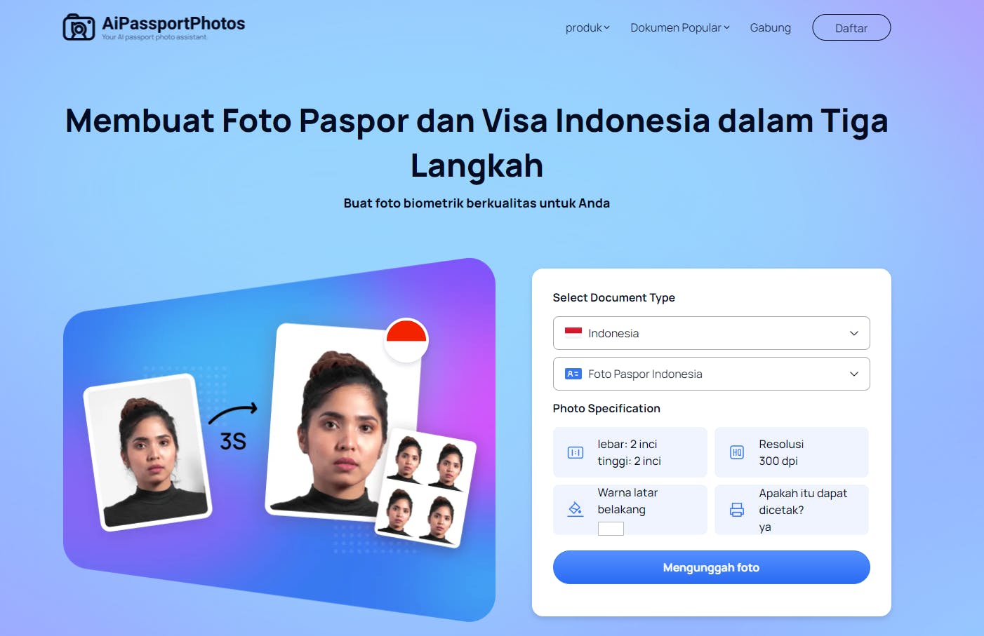 Indonesia Passport Size Photo media 1