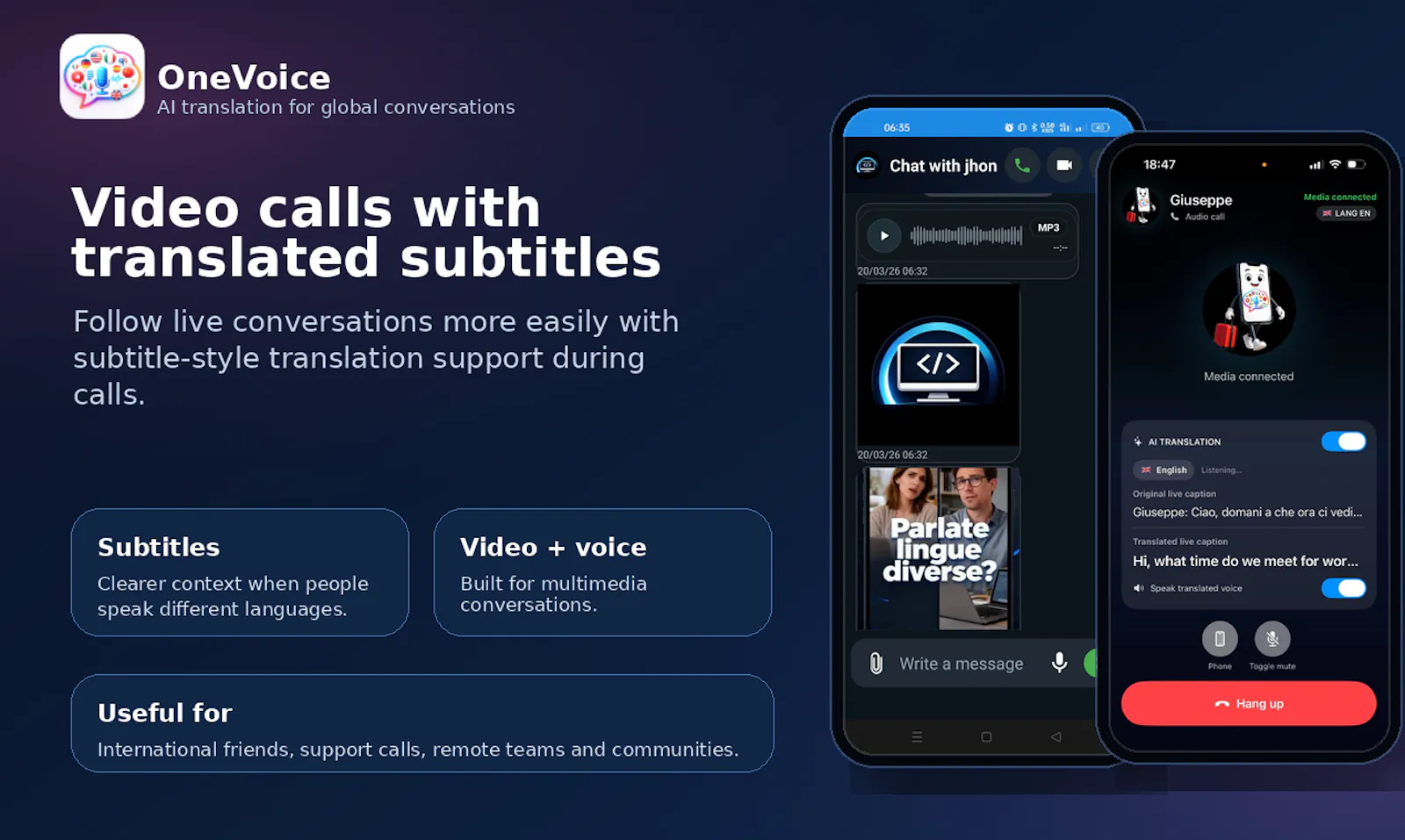 OneVoice for iOS, Android & Web screenshot 3