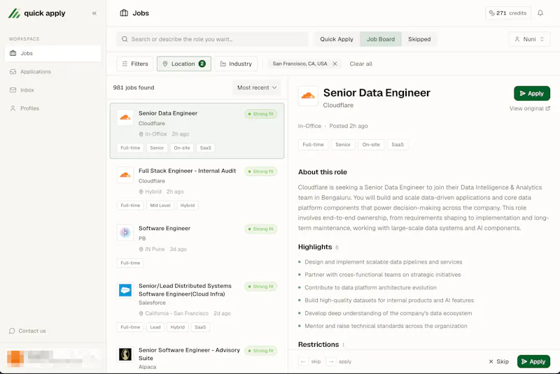 Quick Apply screenshot 3