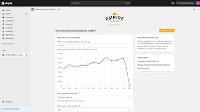 Empire Flippers Shopify Valuation App gallery image