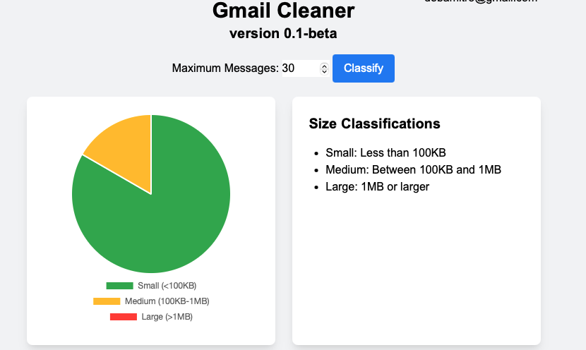 Gmail Cleaner - App desktop per la pulizia della cassetta postale Gmail media 1
