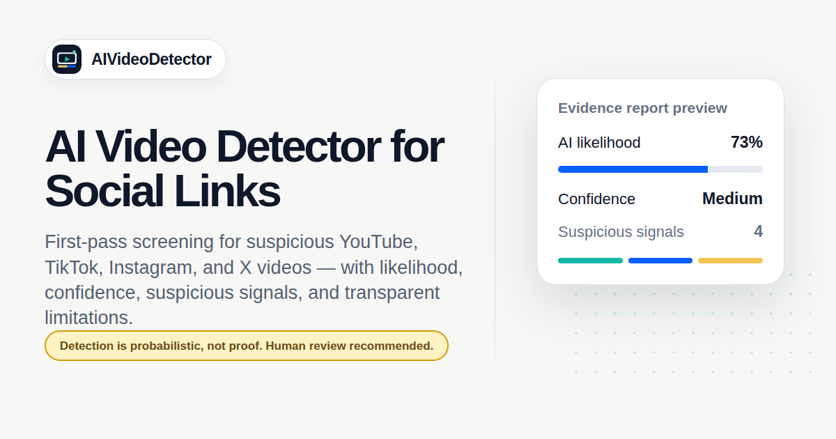 AI Video Detector