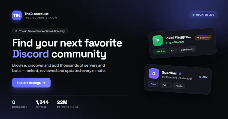 TheDiscordList screenshot 1