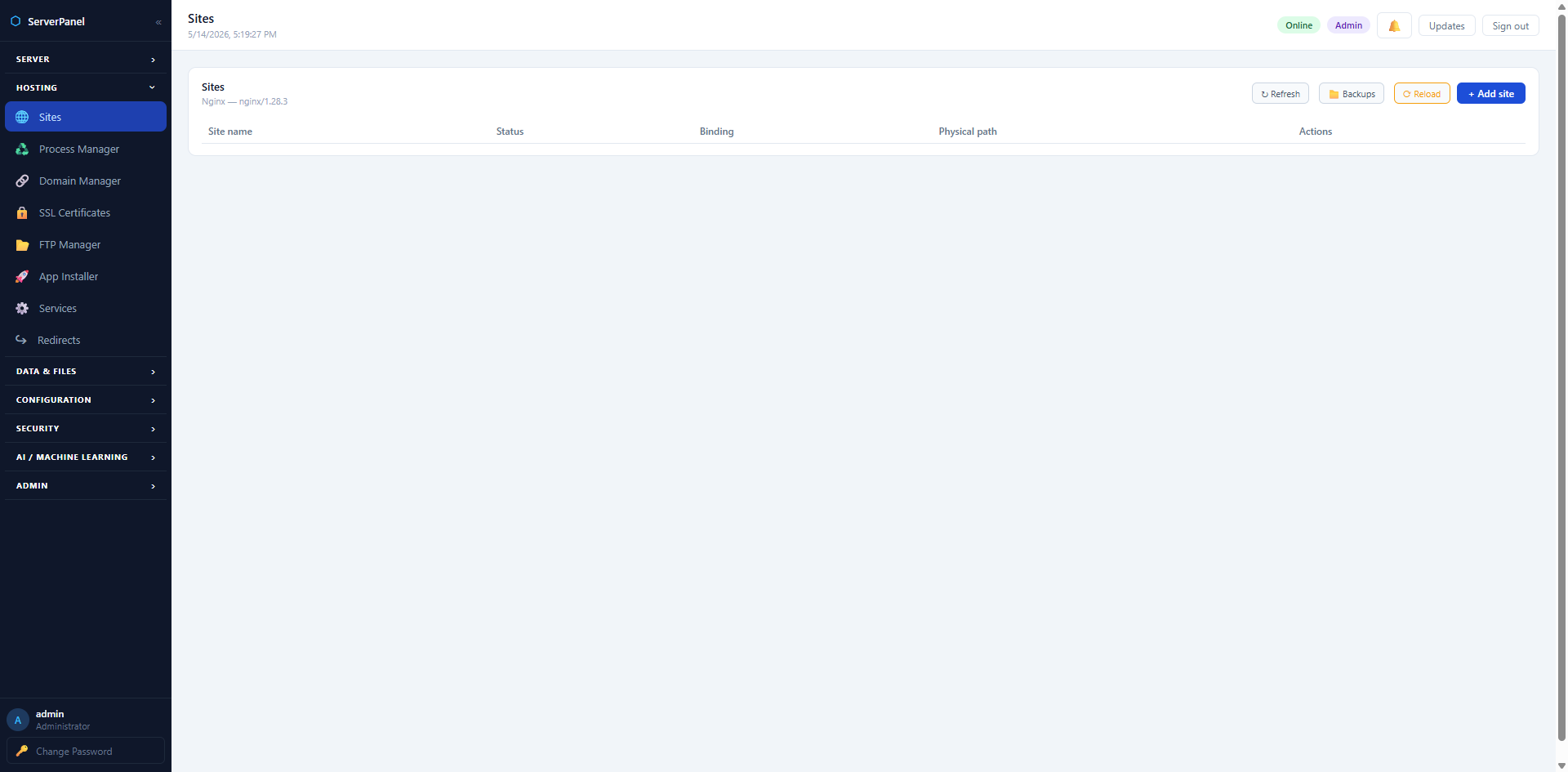 Nettpanel — Linux Server Management gallery image