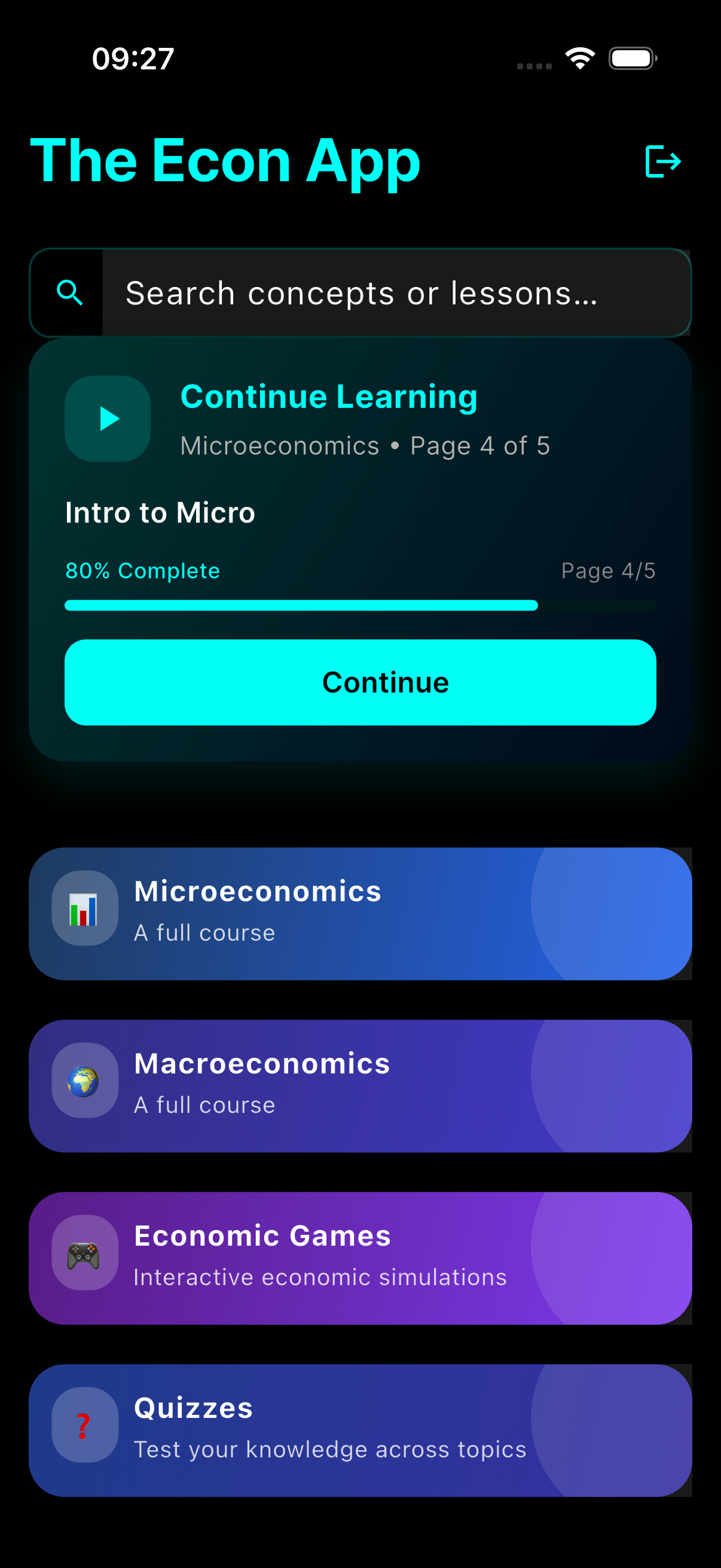 Econ 앱 - 대화식 경제 학습 미디어 1