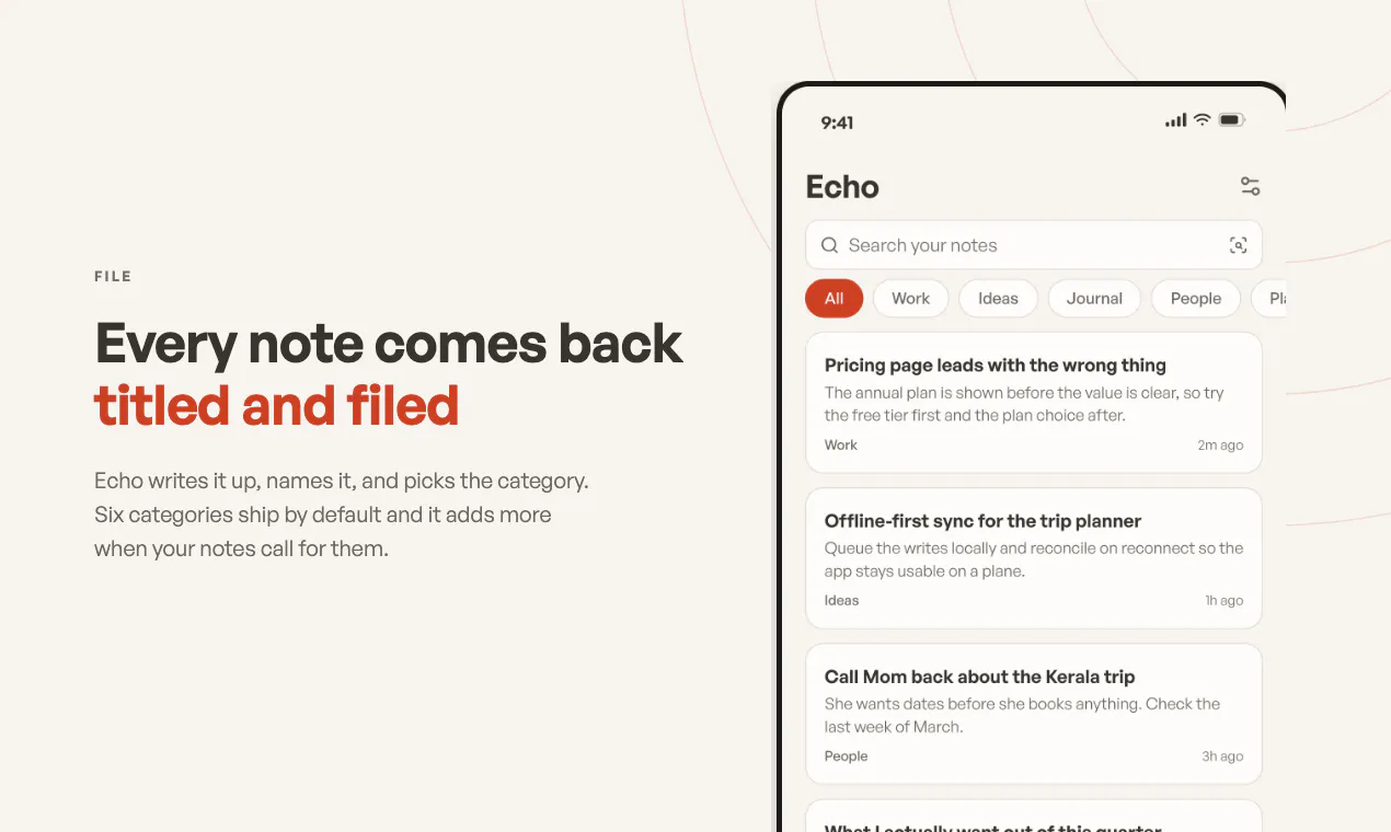 Echo - AI Voice Notes & Ideas gallery image