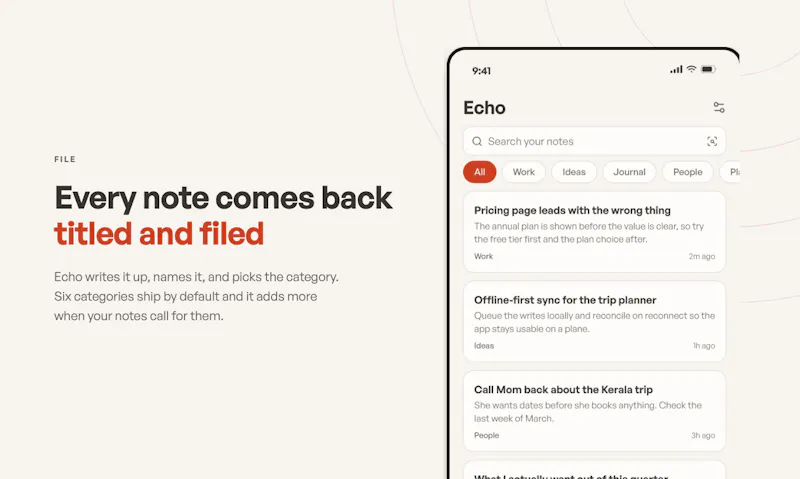 Echo - AI Voice Notes & Ideas screenshot 1