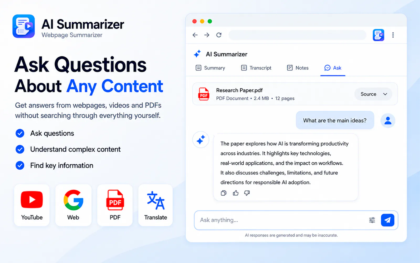 AI Summarizer screenshot 1