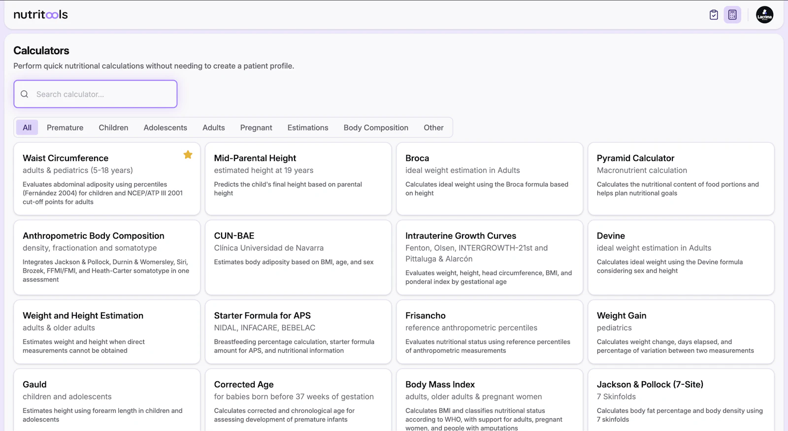 Nutritools screenshot 1