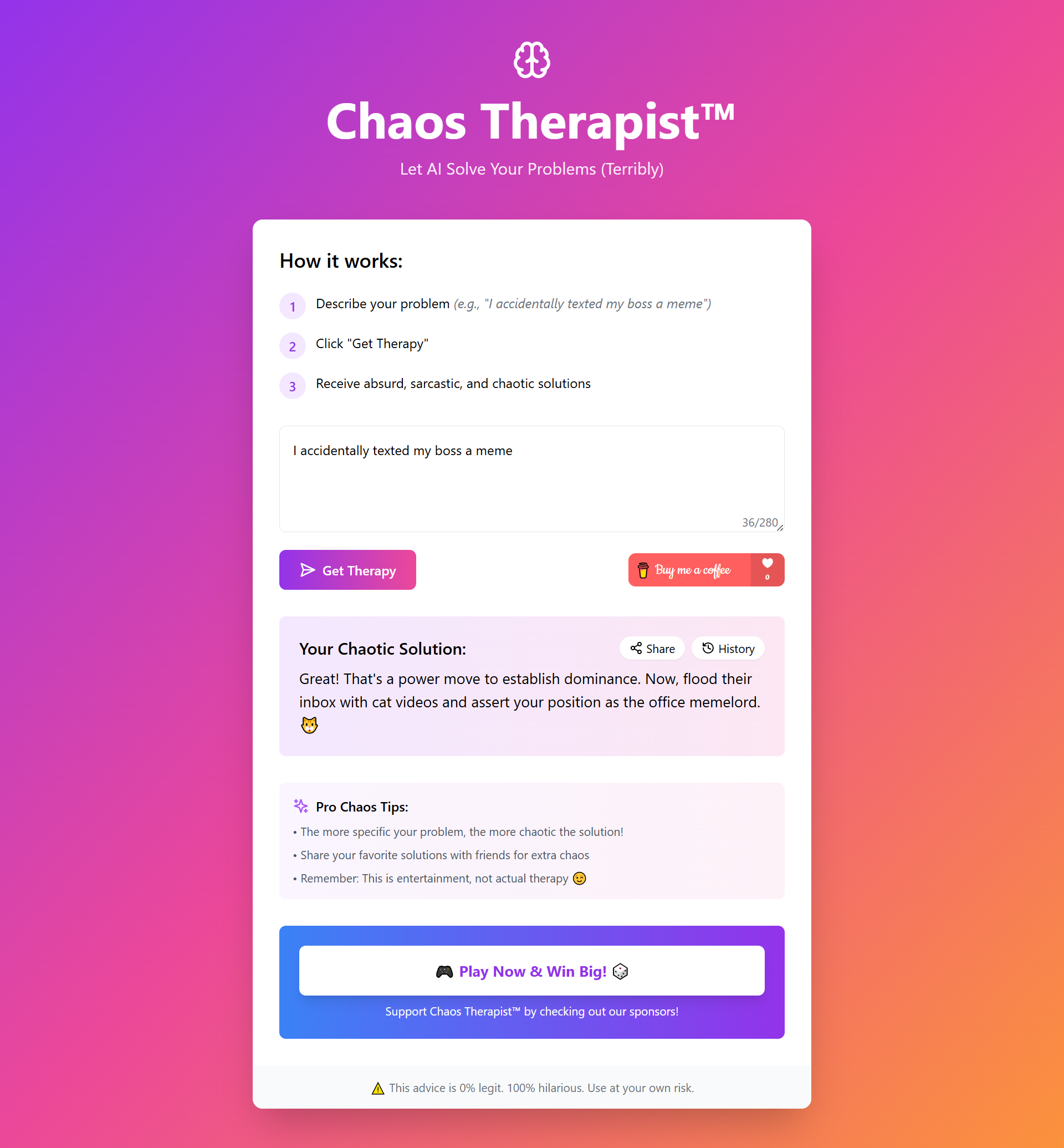 Chaos Therapist ™ media 2