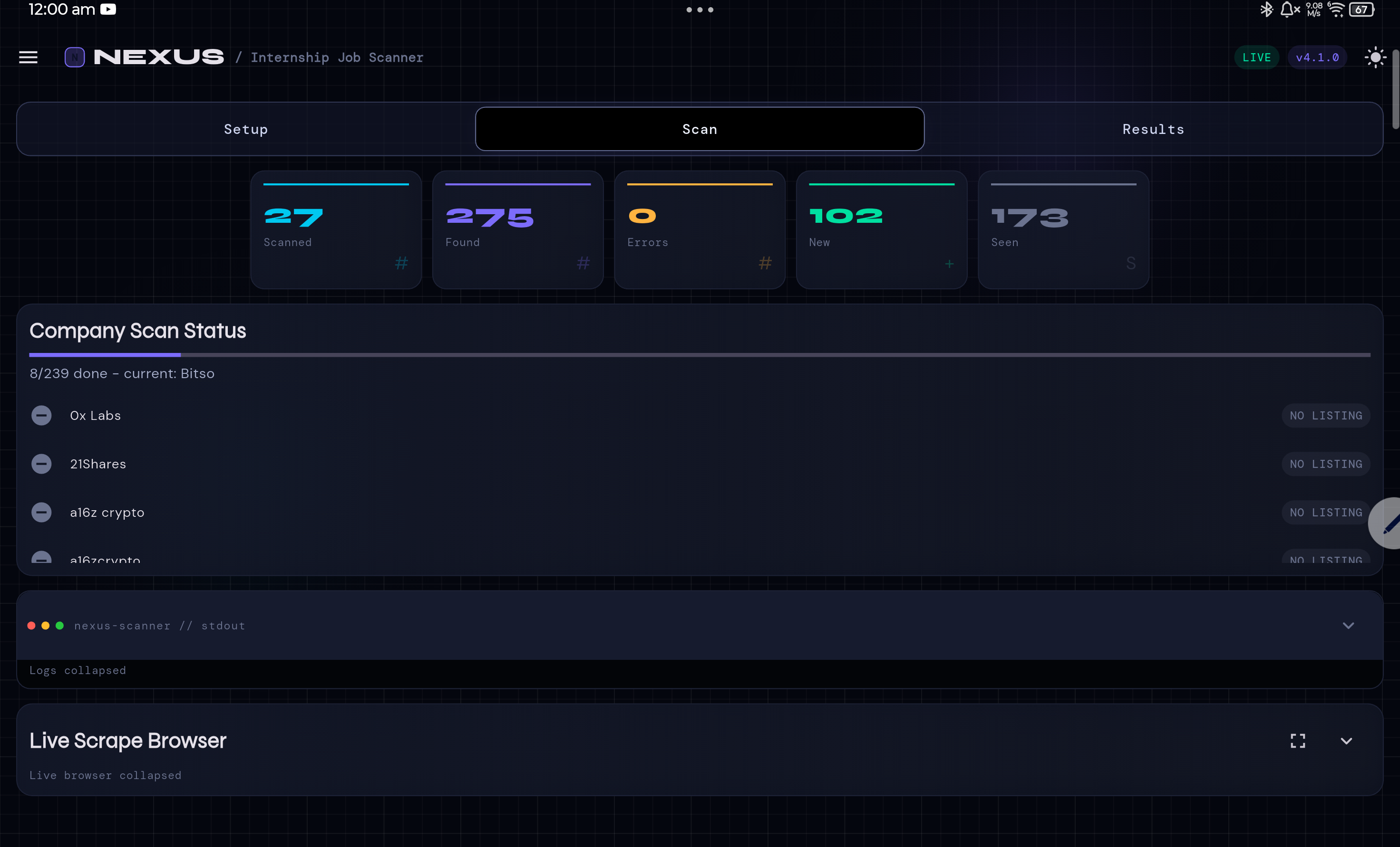 NEXUS Talent Radar — Smart Job Scanner gallery image