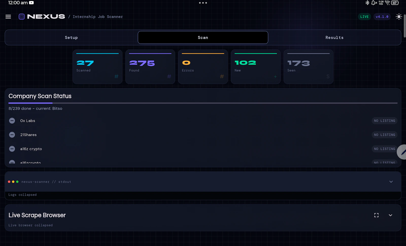 NEXUS Talent Radar — Smart Job Scanner screenshot 3