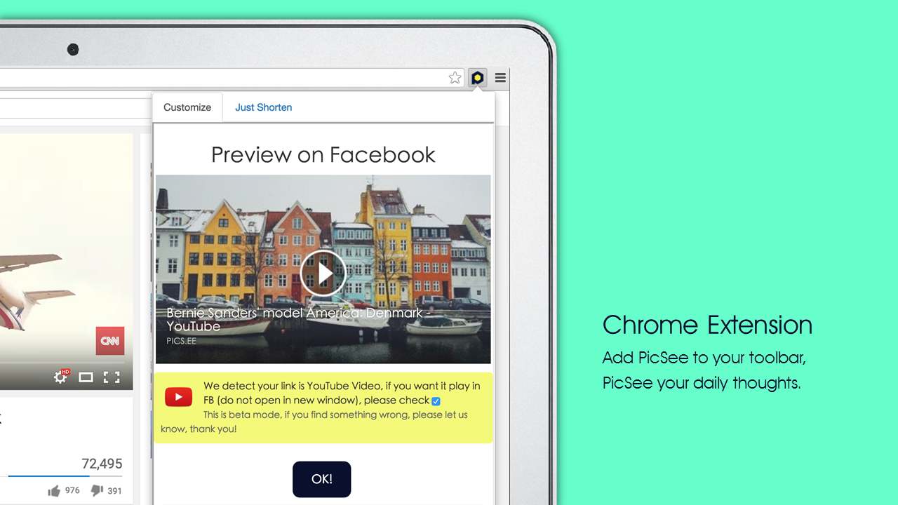 PicSee, choose your Own Preview Image of share links on social network gallery image