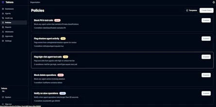 Tethora - AI agent governance gallery image