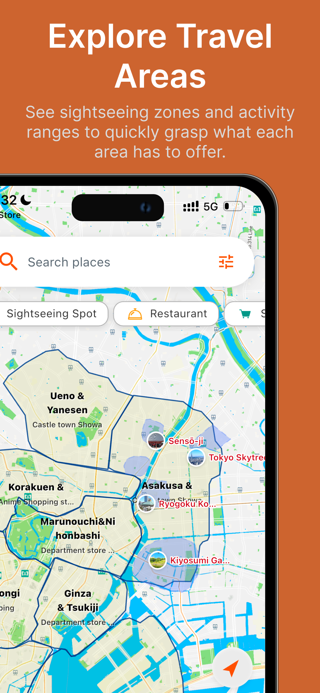 Dango:Japan Travel Guide & Map - Main product screenshot demonstrating key features and user interface