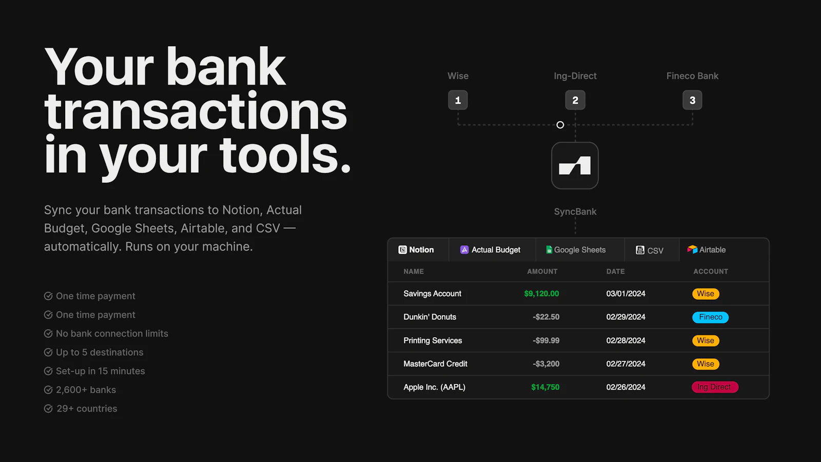 SyncBank screenshot 2