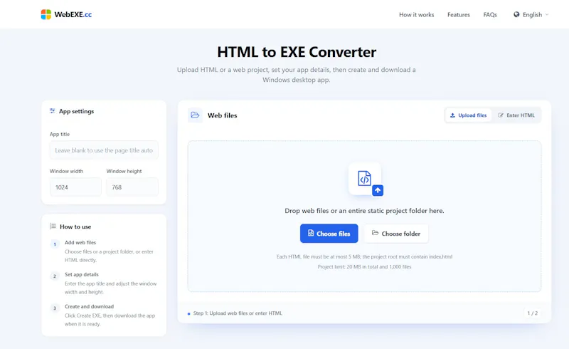 WebEXE screenshot 6