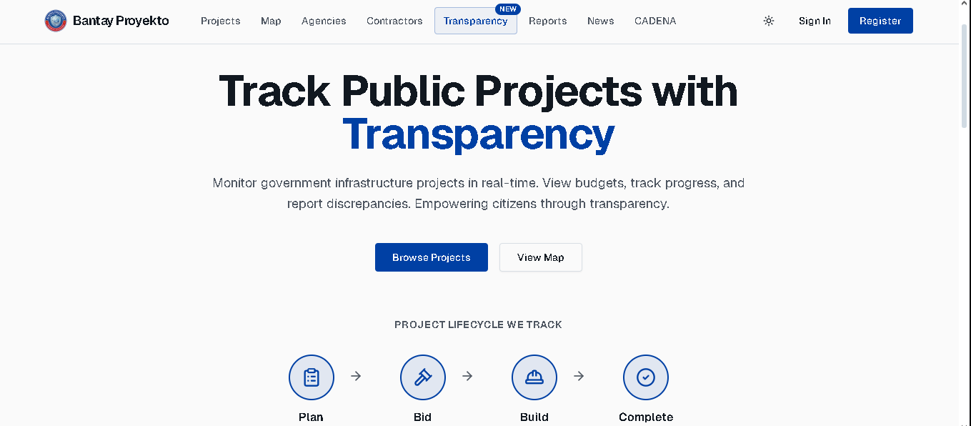 Bantay Proyekto - Main product screenshot demonstrating key features and user interface
